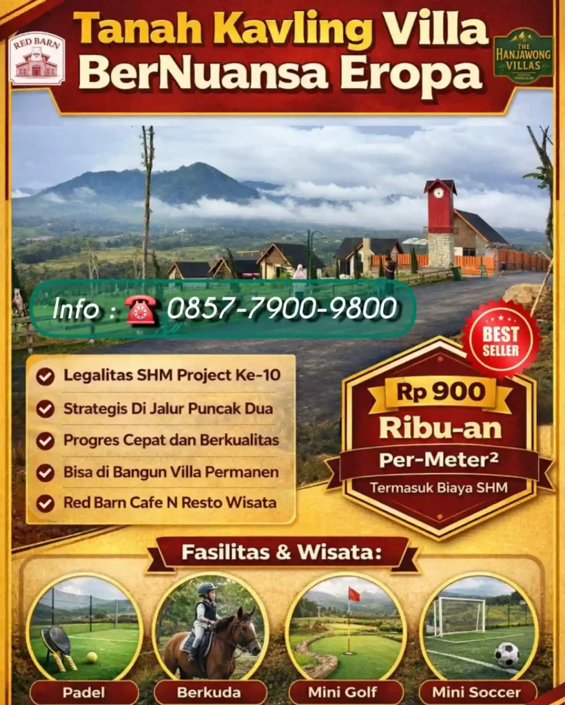 Flyer Kavling The Hanjawong Villas coklat